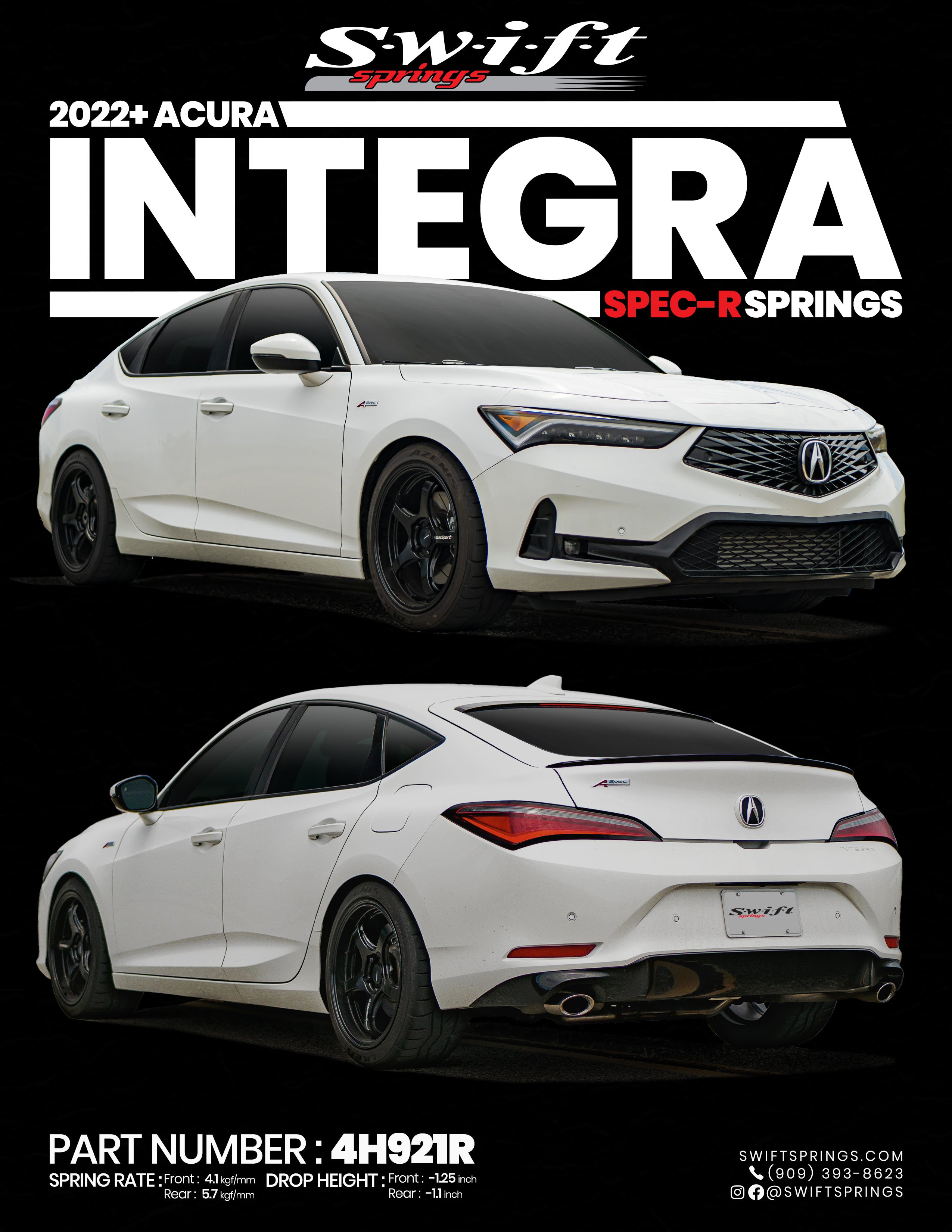 SWIFT Springs Sport Lowering Springs Spec-R Acura Integra 2022+