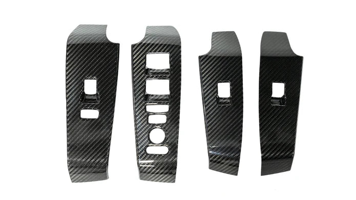 OLM LE Carbon Fiber Window Switch Panel Covers (Set of 4) for 2022+ Honda Civic