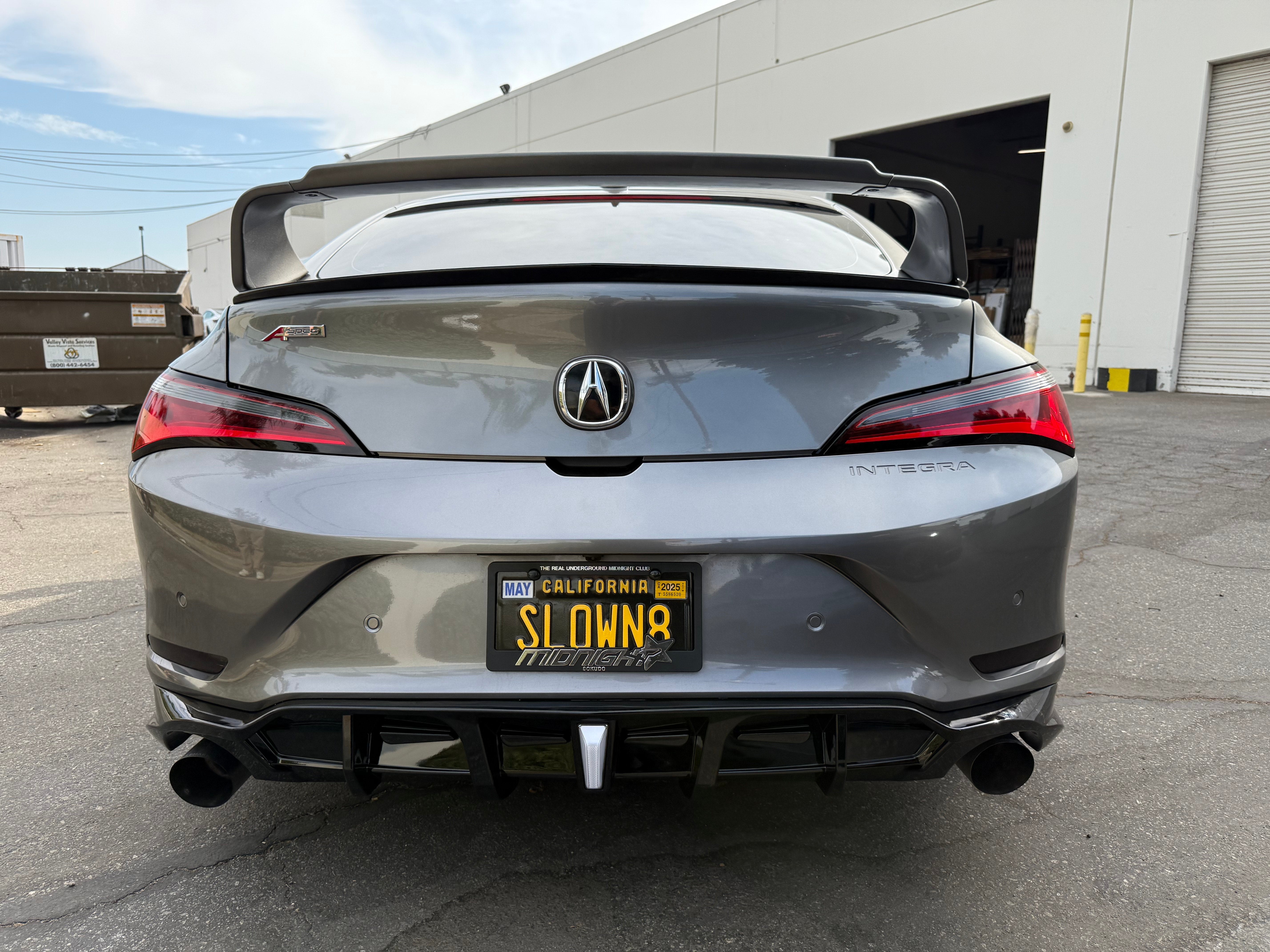 SWA Design Gloss Black Rear Diffuser w/ Clear 3rd Brake Light for 2023+ Acura Integra 1.5T [DE4]