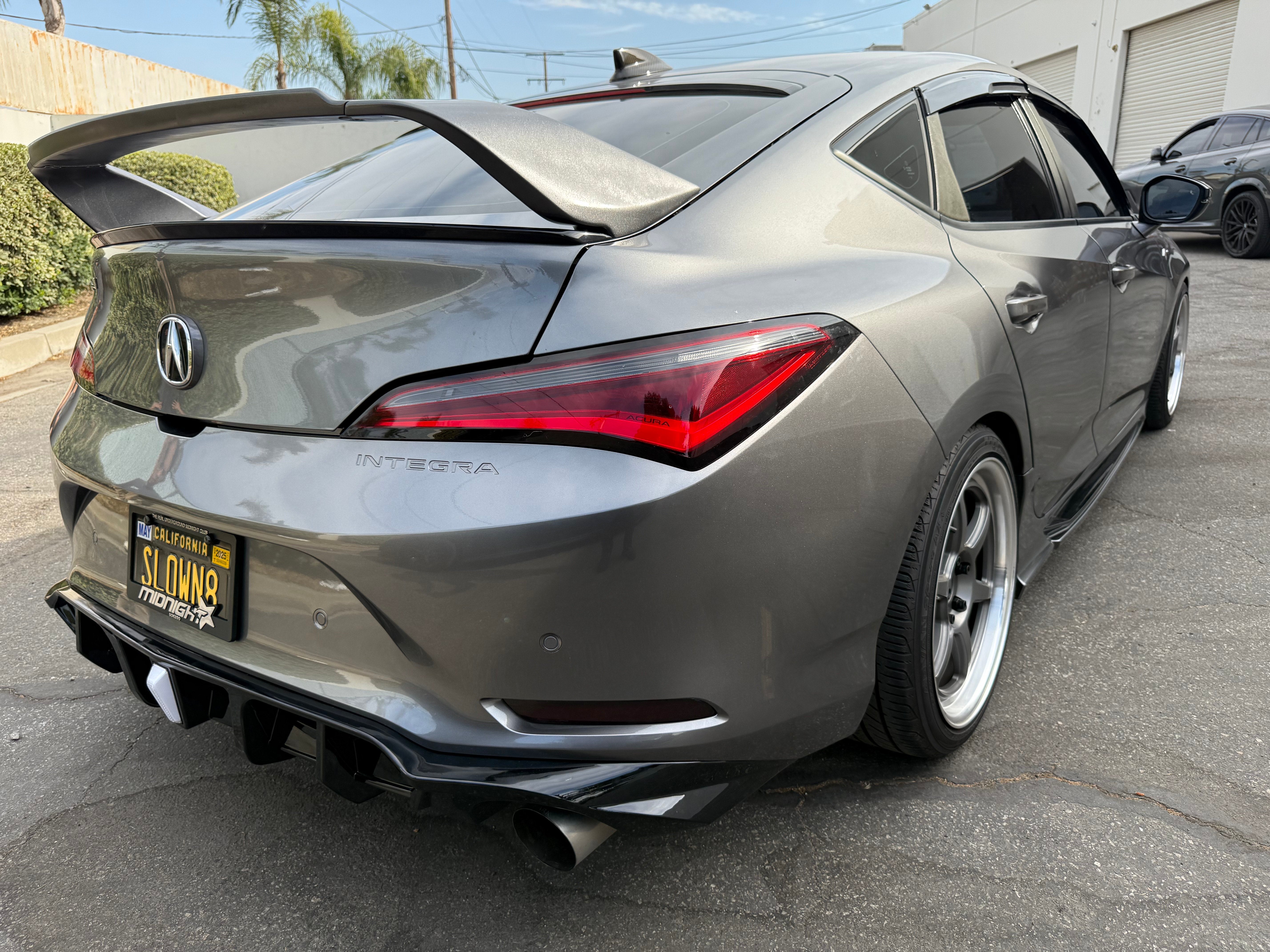 SWA Design Gloss Black Rear Diffuser w/ Clear 3rd Brake Light for 2023+ Acura Integra 1.5T [DE4]