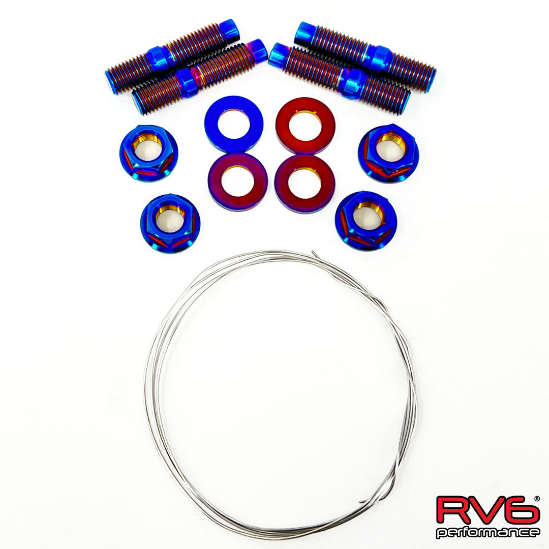 RV6 M10 X1.25 Titanium Stud Set (4) with Safety Wire