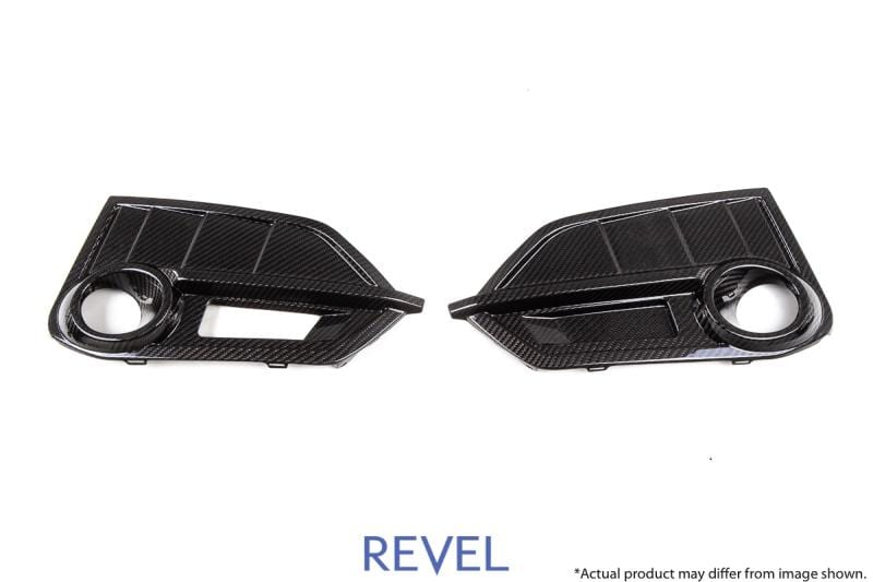 Revel GT Dry Carbon Front Fog Light Covers (Left & Right) 17-18 Honda Civic Type-R - 2 Pieces - Two Step Performance