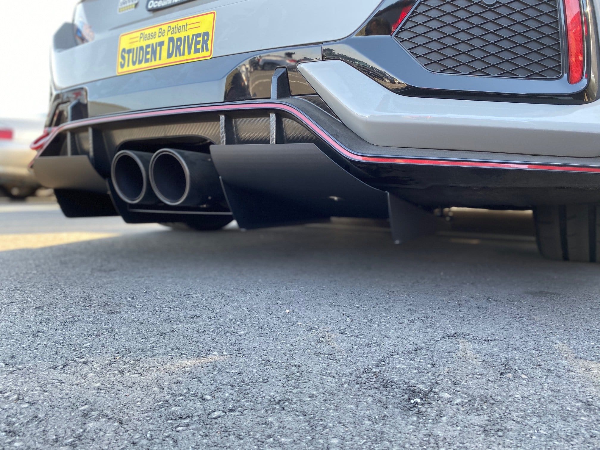 Rear Diffuser for 2017+ Honda Civic Type R FK8 - Two Step Performance