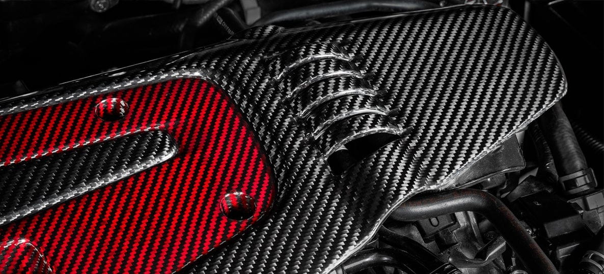 Carbon Fiber Engine Cover for 2017-2021 Honda Civic Type R FK8 - Two Step Performance