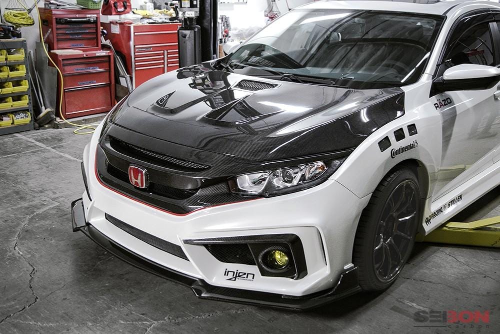 Carbon Fiber Hood for 2016+ Honda Civic - Two Step Performance